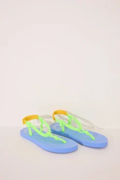 Women'secret Chanclas SmileyWorld® tiras cuerda verde