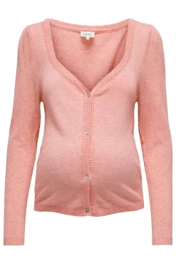 Only Maternity Chaqueta de punto premamá color claro.