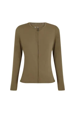 Dash and Stars Chaqueta entallada cremallera caqui