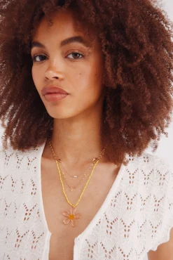 Springfield Collar flor y abalorios