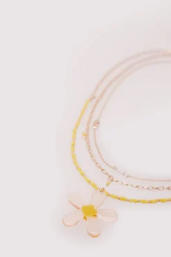 Springfield Collar flor y abalorios
