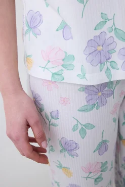 Penti Conjunto de pijama camisero largo flores