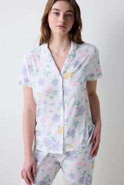 Penti Conjunto de pijama camisero largo flores