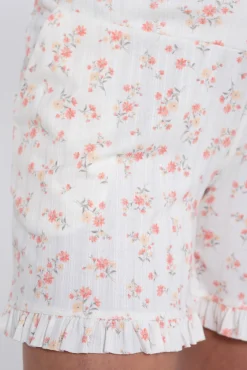 Ohma! Conjunto de pijama canalé flores premamá