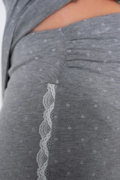 Ohma! Conjunto de pijama premamá estampado topos