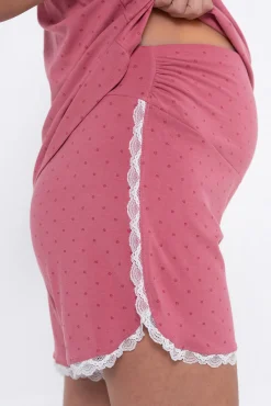 Ohma! Conjunto de pijama premamá estampado topos