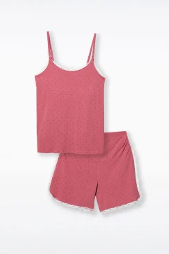 Ohma! Conjunto de pijama premamá estampado topos
