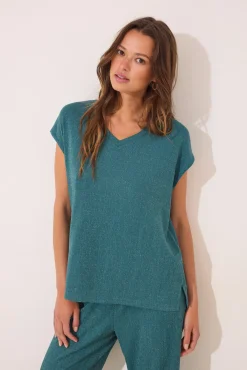 Women'secret Conjunto pantalón y camiseta lurex