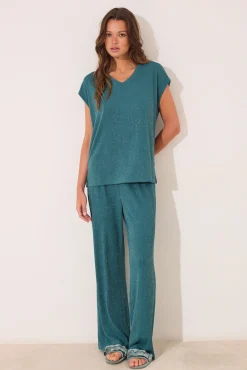 Women'secret Conjunto pantalón y camiseta lurex
