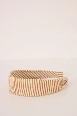 Women'secret Diadema estampada amarilla rayas