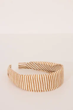 Women'secret Diadema estampada amarilla rayas