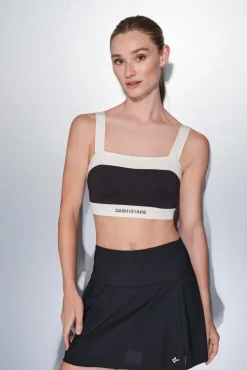 Dash and Stars Falda microfibra negra malla interior