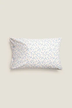 Textura Funda almohada algodón flores