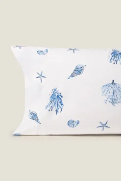Textura Funda almohada algodón motivos marinos