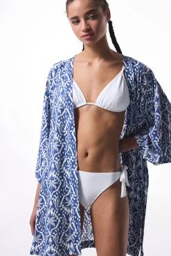 Penti Kimono de playa print tropical