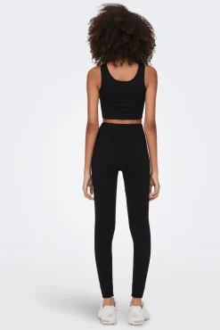 Only Play Legging largo elástico de canalé