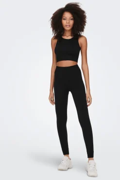 Only Play Legging largo elástico de canalé