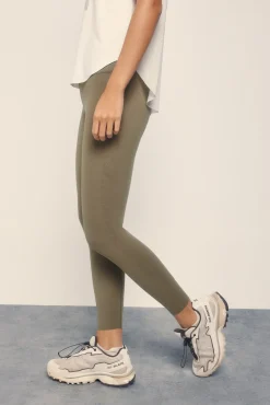 Dash and Stars Leggings COMPRESSIVE caqui logo