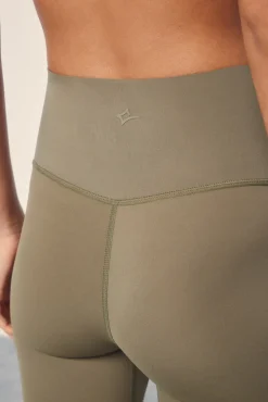 Dash and Stars Leggings COMPRESSIVE caqui logo