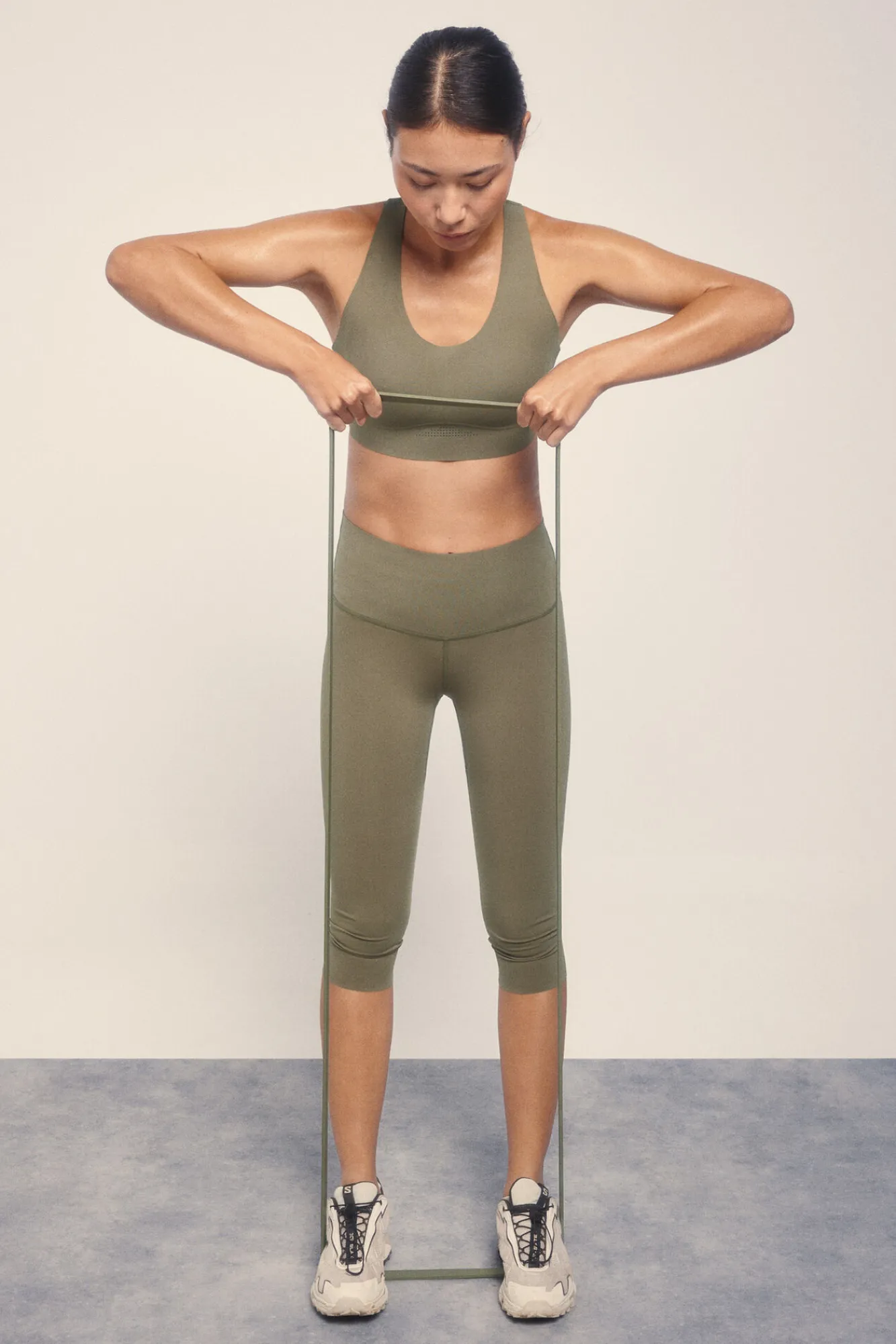 Dash and Stars Leggings COMPRESSIVE pirata caqui