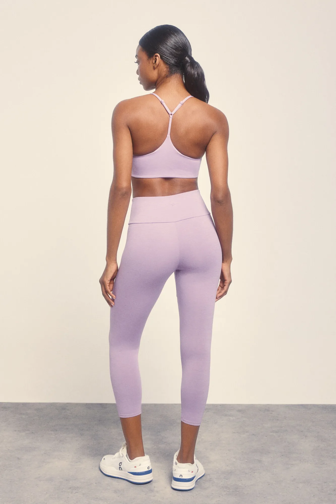 Dash and Stars Leggings crop lila