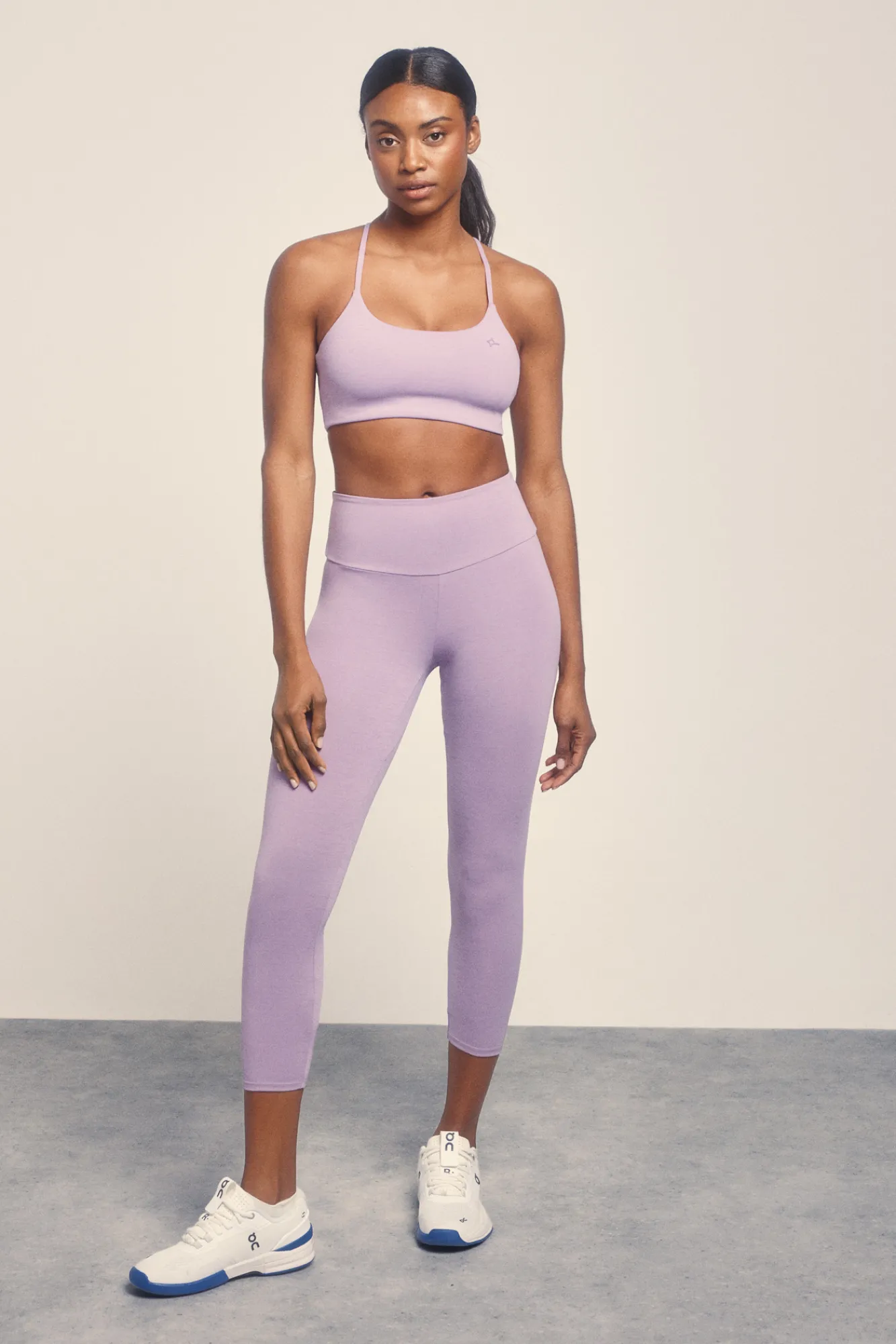 Dash and Stars Leggings crop lila