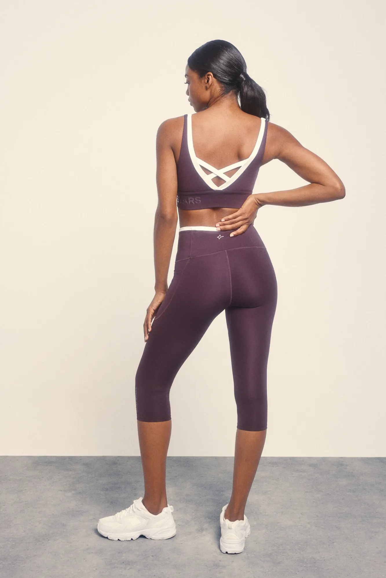 Dash and Stars Leggings 4D STRETCH pirata morado