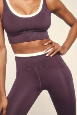 Dash and Stars Leggings 4D STRETCH tobillero morado