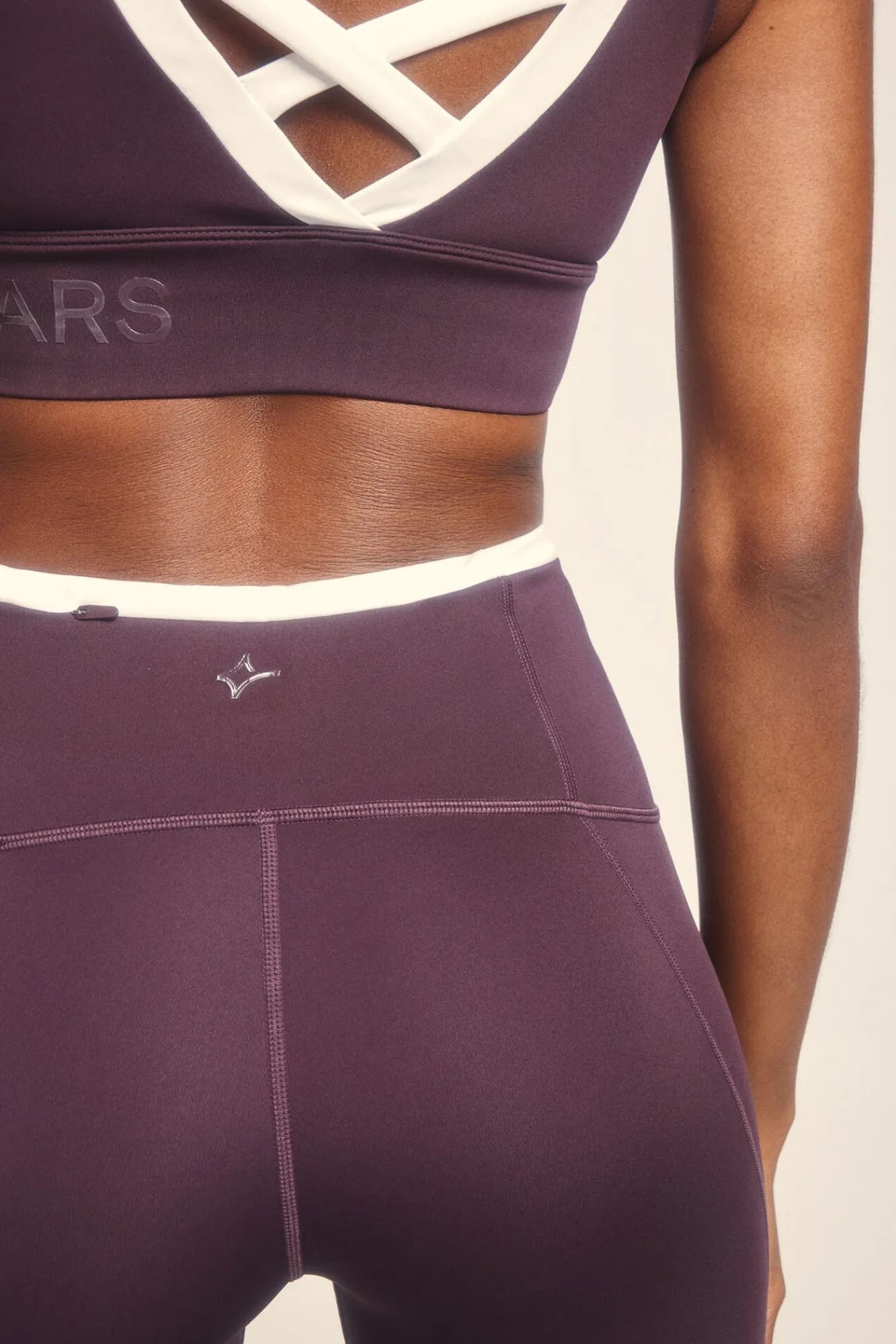 Dash and Stars Leggings 4D STRETCH tobillero morado