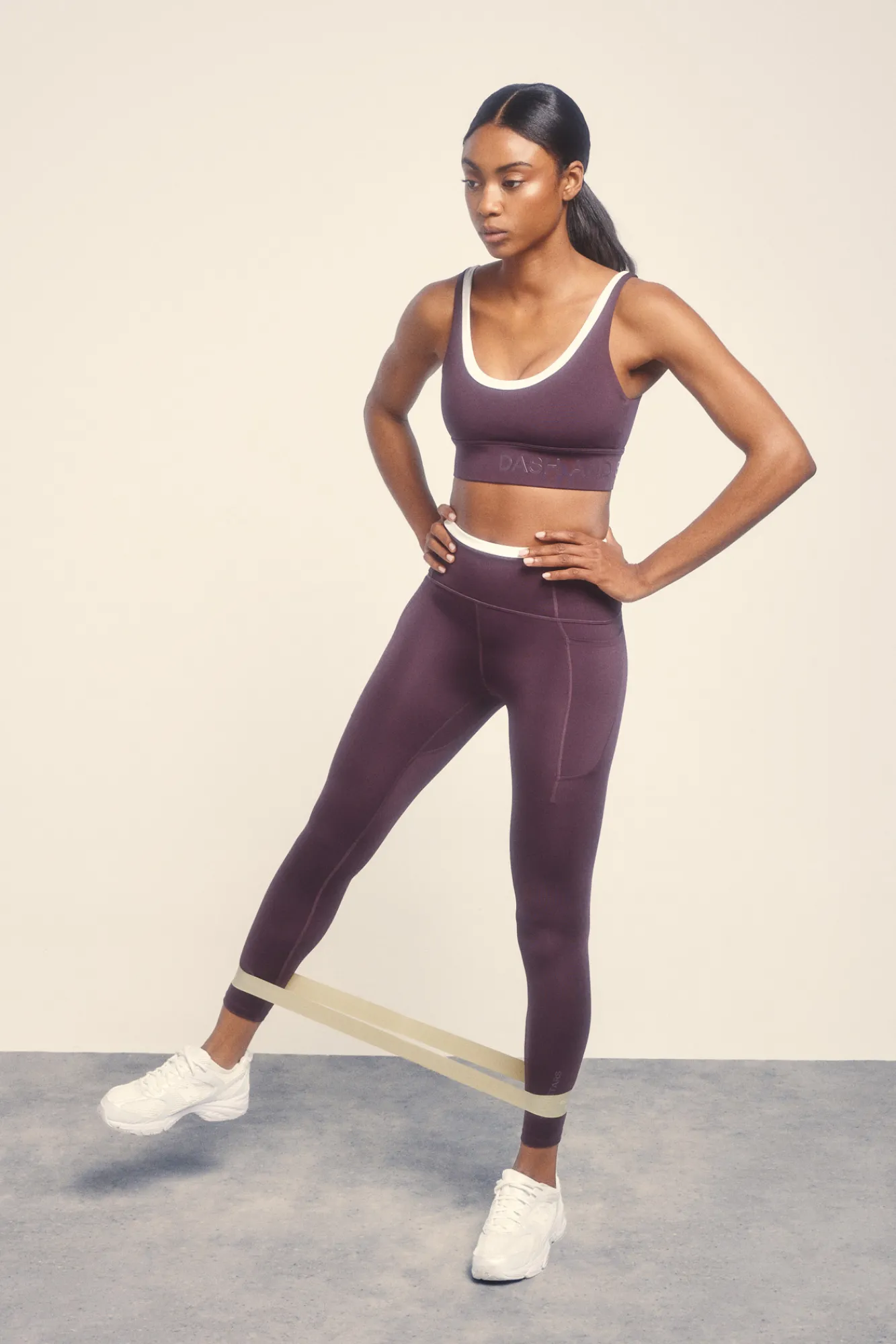 Dash and Stars Leggings 4D STRETCH tobillero morado