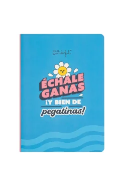Crianças Mr. Wonderful Libreta con notas adhesivas y pegatinas - Échale ganas ¡y bien de pegatinas!