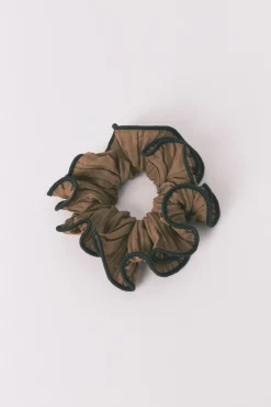 Women'secret Maxi scrunchie semi transparente marrón