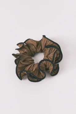 Women'secret Maxi scrunchie semi transparente marrón