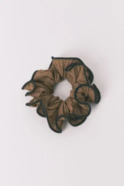 Women'secret Maxi scrunchie semi transparente marrón