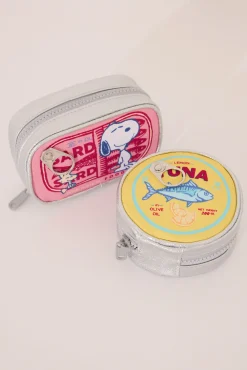 Women'secret Monedero Snoopy rosa metalizado