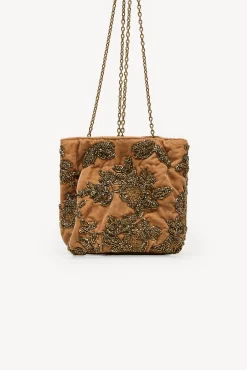 Hoss Intropia Nina. Bolso de terciopelo y abalorios