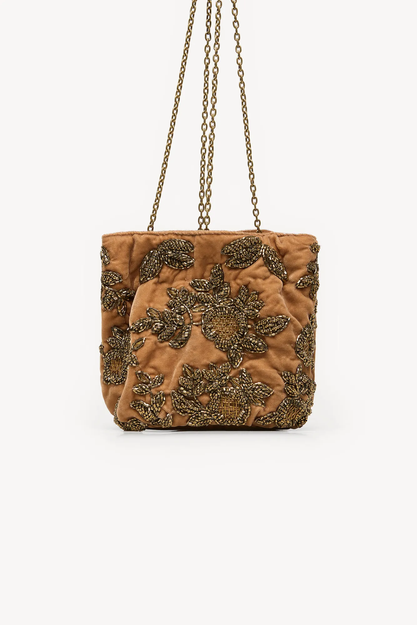 Hoss Intropia Nina. Bolso de terciopelo y abalorios