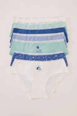 Women'secret Pack 7 bragas anchas algodón mix Mafalda