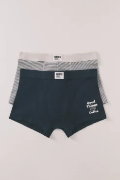 Women'secret Pack 2 boxers rayas azul