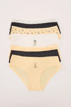 Women'secret Pack 7 bragas anchas algodón print Snoopy