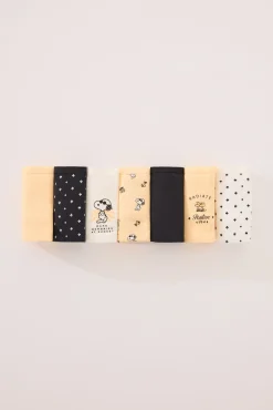 Women'secret Pack 7 bragas anchas algodón print Snoopy