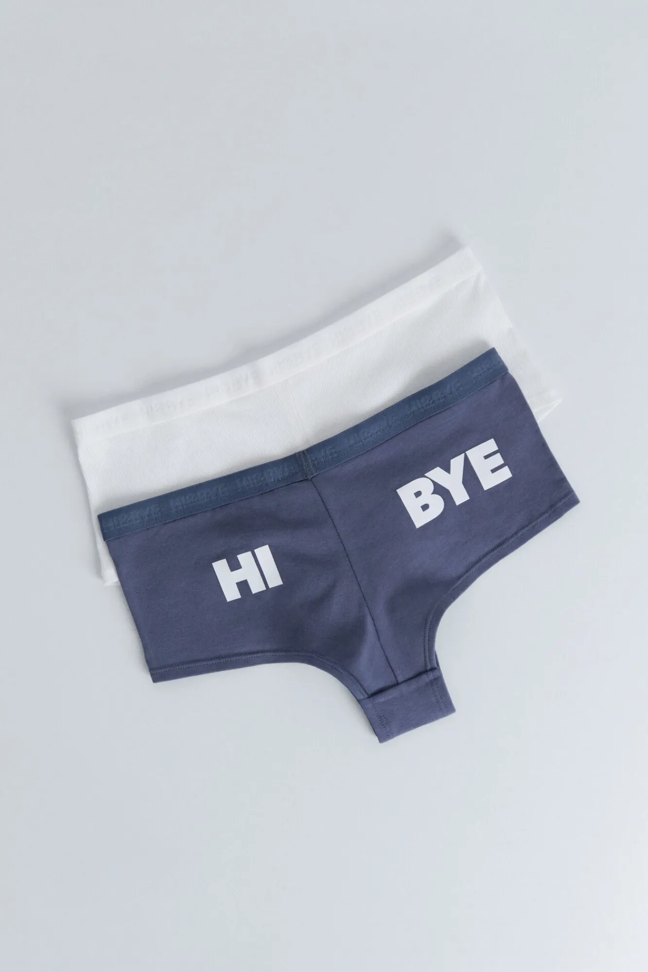 HI&BYE Pack 2 bragas bóxer azul,
