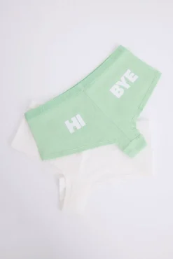 HI&BYE Pack 2 bragas bóxer , verde