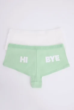 HI&BYE Pack 2 bragas bóxer , verde