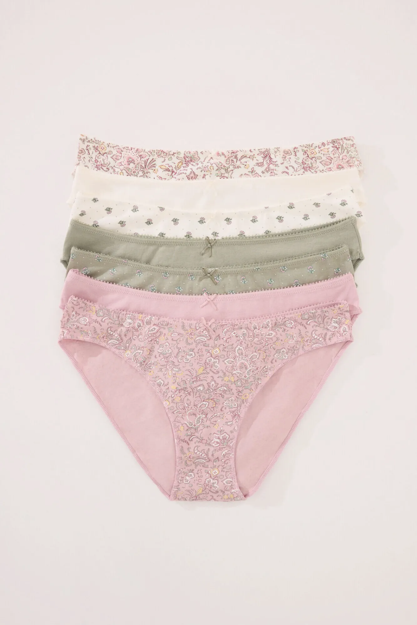 Women'secret Pack 7 bragas clásicas algodón multicolor