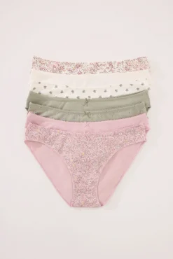 Women'secret Pack 7 bragas clásicas algodón multicolor