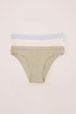 Women'secret Pack 3 bragas clásicas algodón canalé