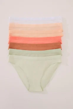 Women'secret Pack 7 bragas clásicas algodón colores vivos