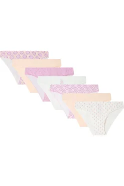 Women'secret Pack 7 bragas clásicas algodón tonos rosas
