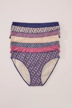Women'secret Pack 7 bragas clásicas algodón mix prints